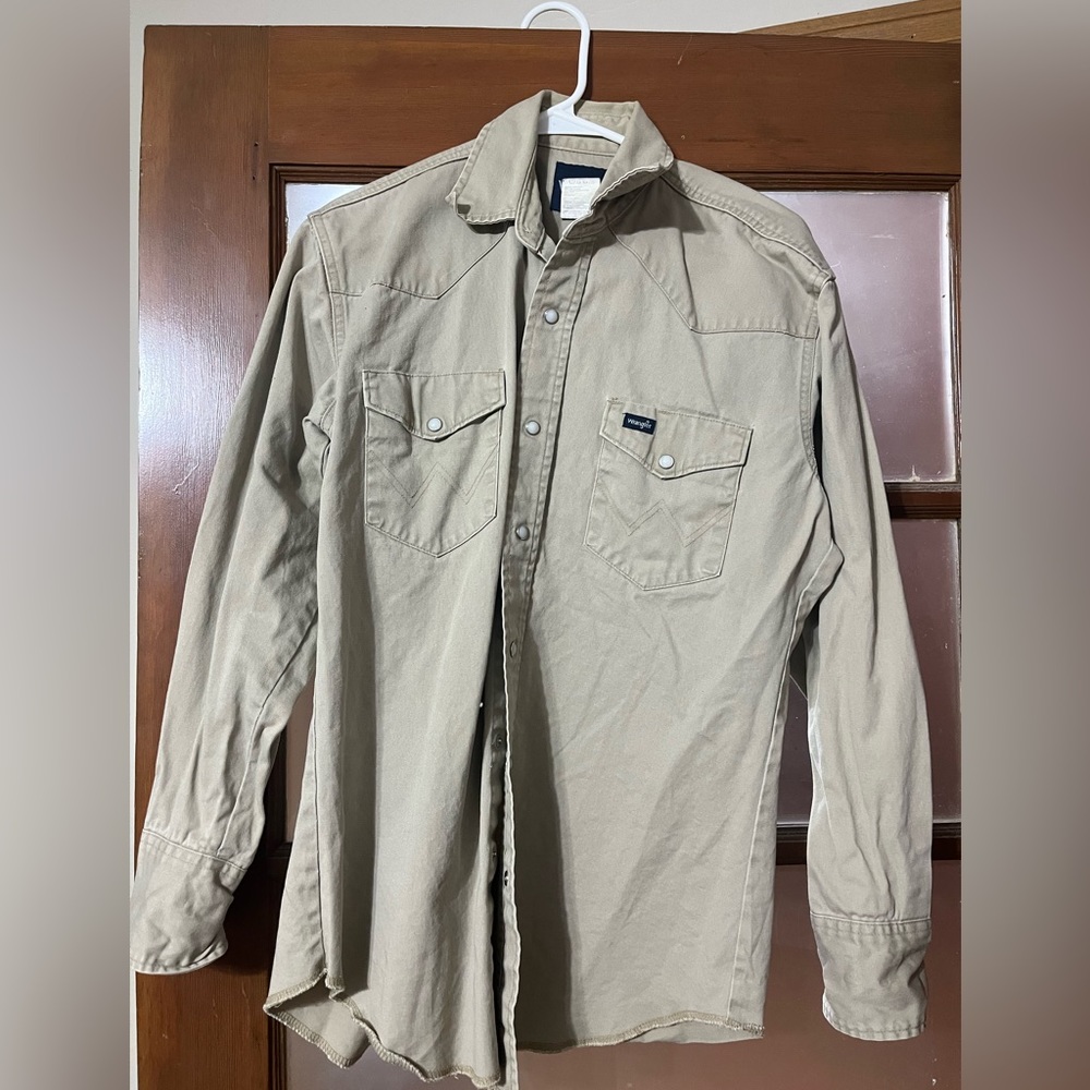 WRANGLER KHAKI PEARL SNAP
